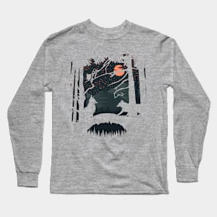 Orange Moon Long Sleeve T-Shirt